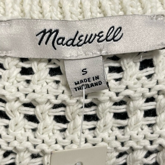 Madewell Crochet-Knit Crewneck Sweater Small - Picture 6 of 7